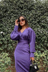 Lyla Purple Satin Dress